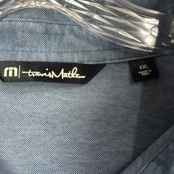 Travis Matthew Coastal Chest Striped blue Polo size XXL. Blue.Pima cotton - Picture 5 of 11